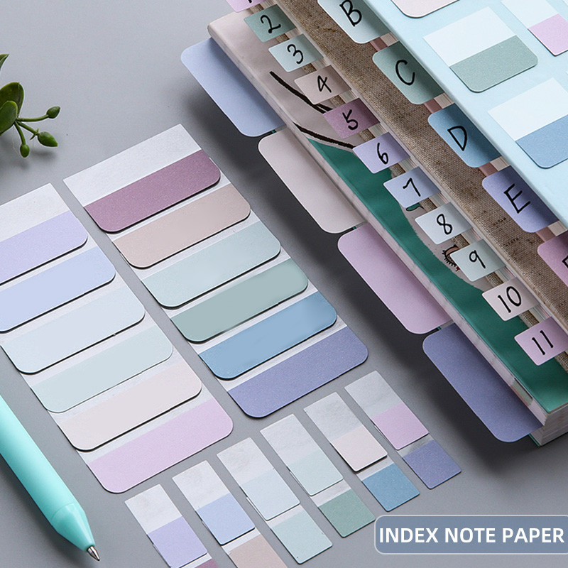 60/120/240 ชิ้น Morandi สีสติกเกอร์ป้ายโรงเรียน Office Classification Index Tag Sticky Notes สติกเกอร์ชุด