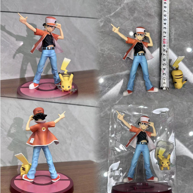 ( ในสต ็ อก ) ฟิกเกอร ์ Pokémon Master Pokémon Little Red Pikachu Series Figure Pokemon