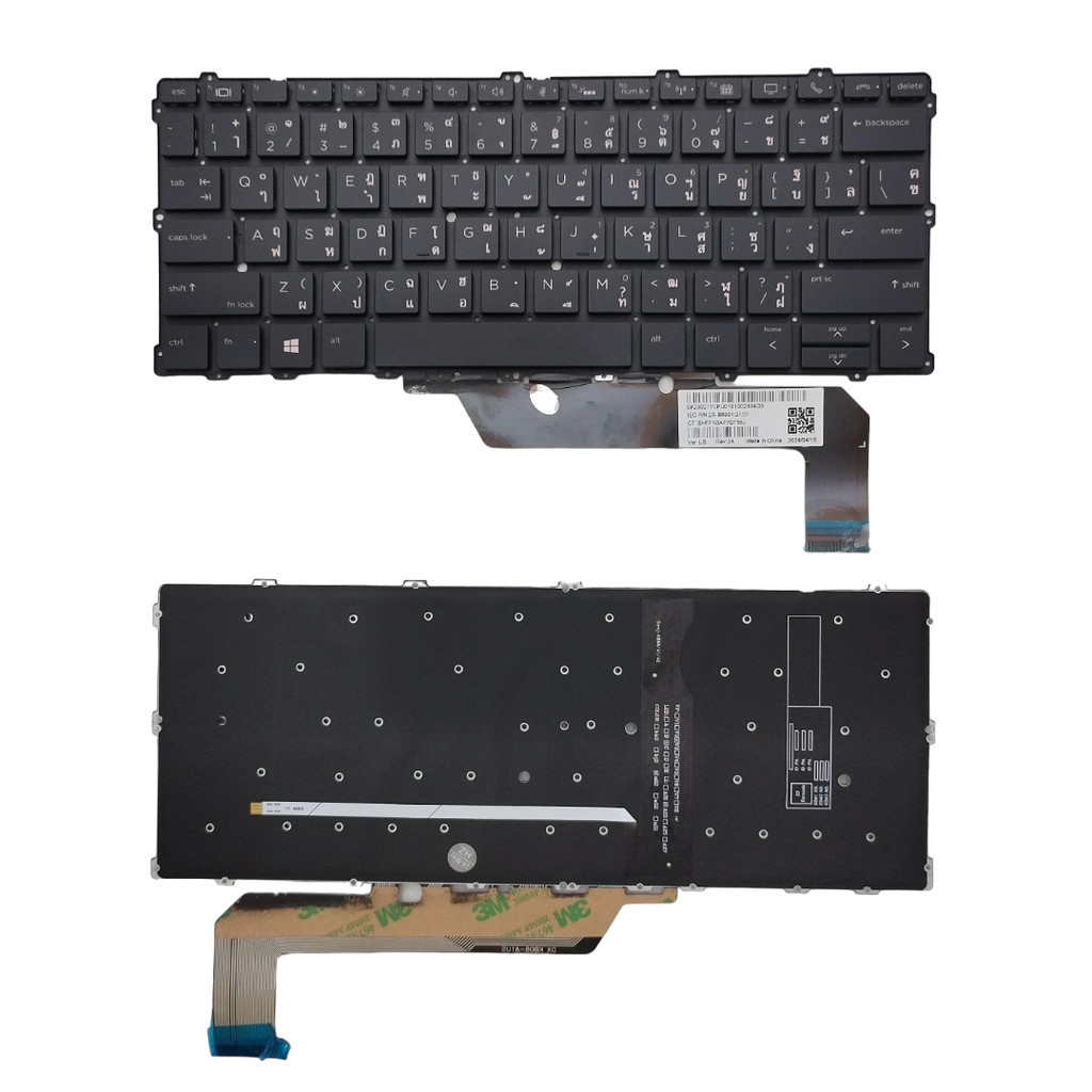 คีย์บอร์ด แป้นพิมพ์ โน๊ตบุ๊ค HP EliteBook x360 1030 G2/G3/G4 Laptop Keyboard - ภาษาไทย/อังกฤษ ไฟแบ็คไลท์