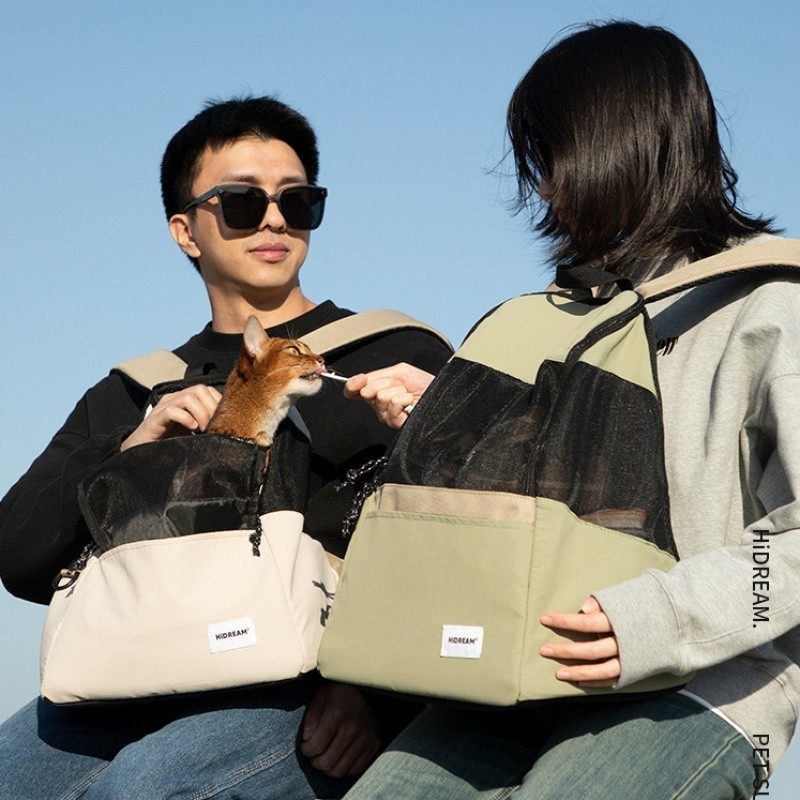 [พร้อมส่ง]HiDREAM กระเป ๋ าเป ้ สะพายหลังแมวสัตว ์ เลี ้ ยง Outing Tote ด ้ านหน ้ าผ ้
