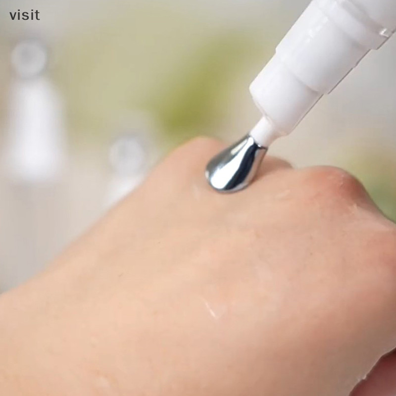 [VI ] 10/15ml คอนเทนเนอร ์ เครื ่ องสําอางเปล ่ าสําหรับครีมบํารุงรอบดวงตานวด Essential ขวดรีฟิลลิปบาล ์ มโลหะด ้ านบนหลอดนุ ่ ม TH