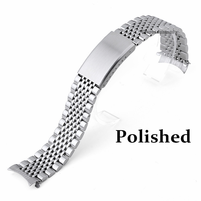 ปลายโค ้ งสายนาฬิกาสแตนเลส 18 มม.20 มม.22 มม.Quick Release 9 bead Universal สร ้ อยข ้ อมือขัด Matte โลหะนาฬิกา Band