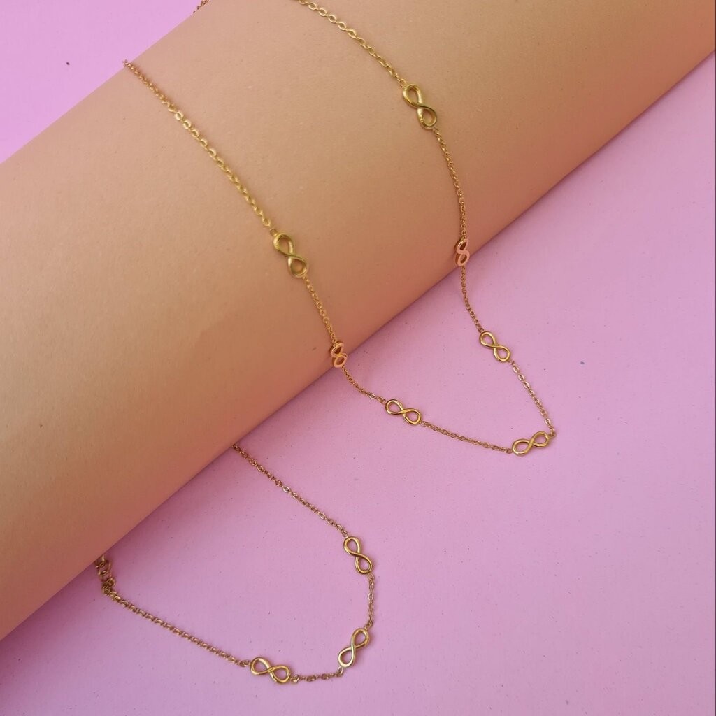 (WELRY.acc) พร้อมส่ง สร้อยคอและสร้อยข้อมือลาย Infinity