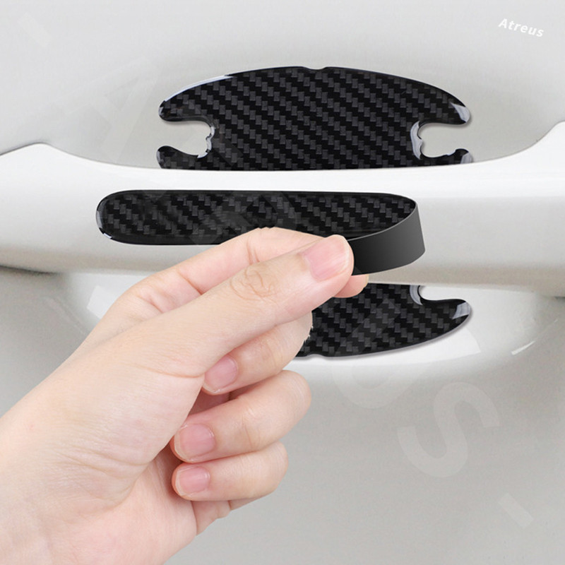 4/8pcs Mercedes Benz AMG สติกเกอร์รถ การป้องกันมือจับประตู โปร่งใส สติ๊กเกอร์กันรอยขีดข่วนติดประตูรถยนต์ เหมาะสำหรับ C Class W207 W211 W205 W212 W204 W220 W206 W124 W213 W218 W222 - รูปที่ 4