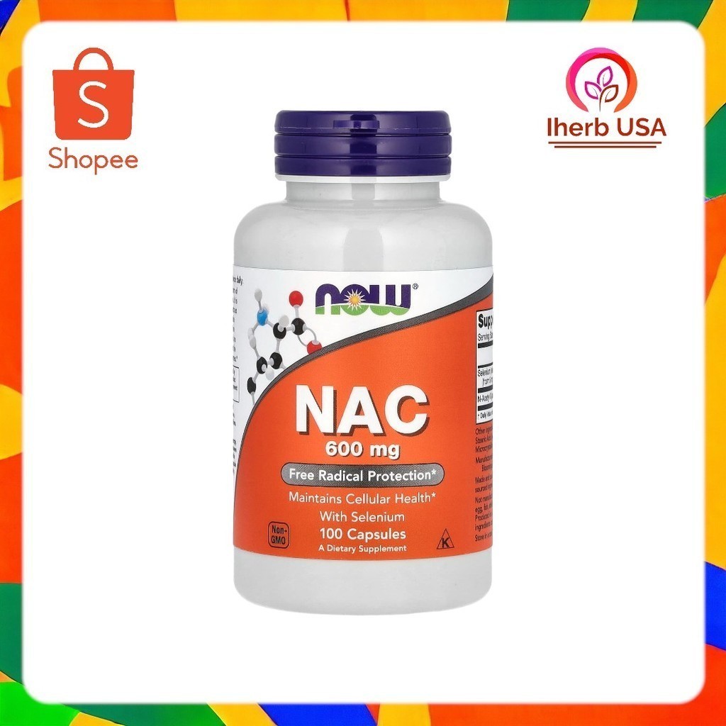 📢พร้อมส่ง 🔔  NOW Foods, NAC, 600 mg