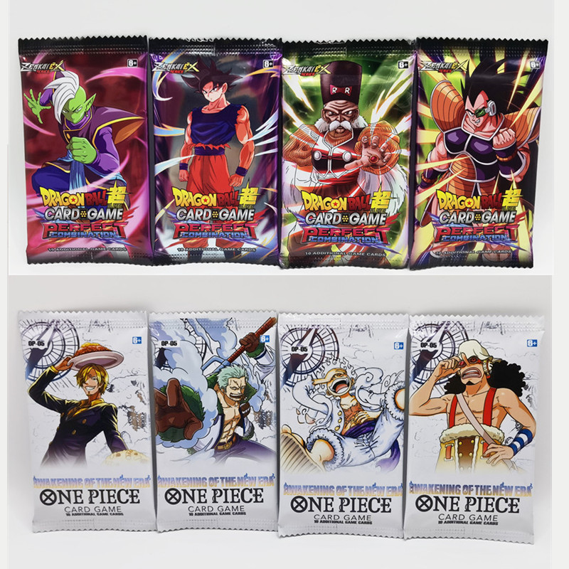 สุ่ม 50 ชิ้น 100 ชิ้น One Piece Dragon ball การ์ดภาษาอังกฤษ Booster ของเล่นสะสม Battle Trading Card สําหรับชายของขวัญเด็ก