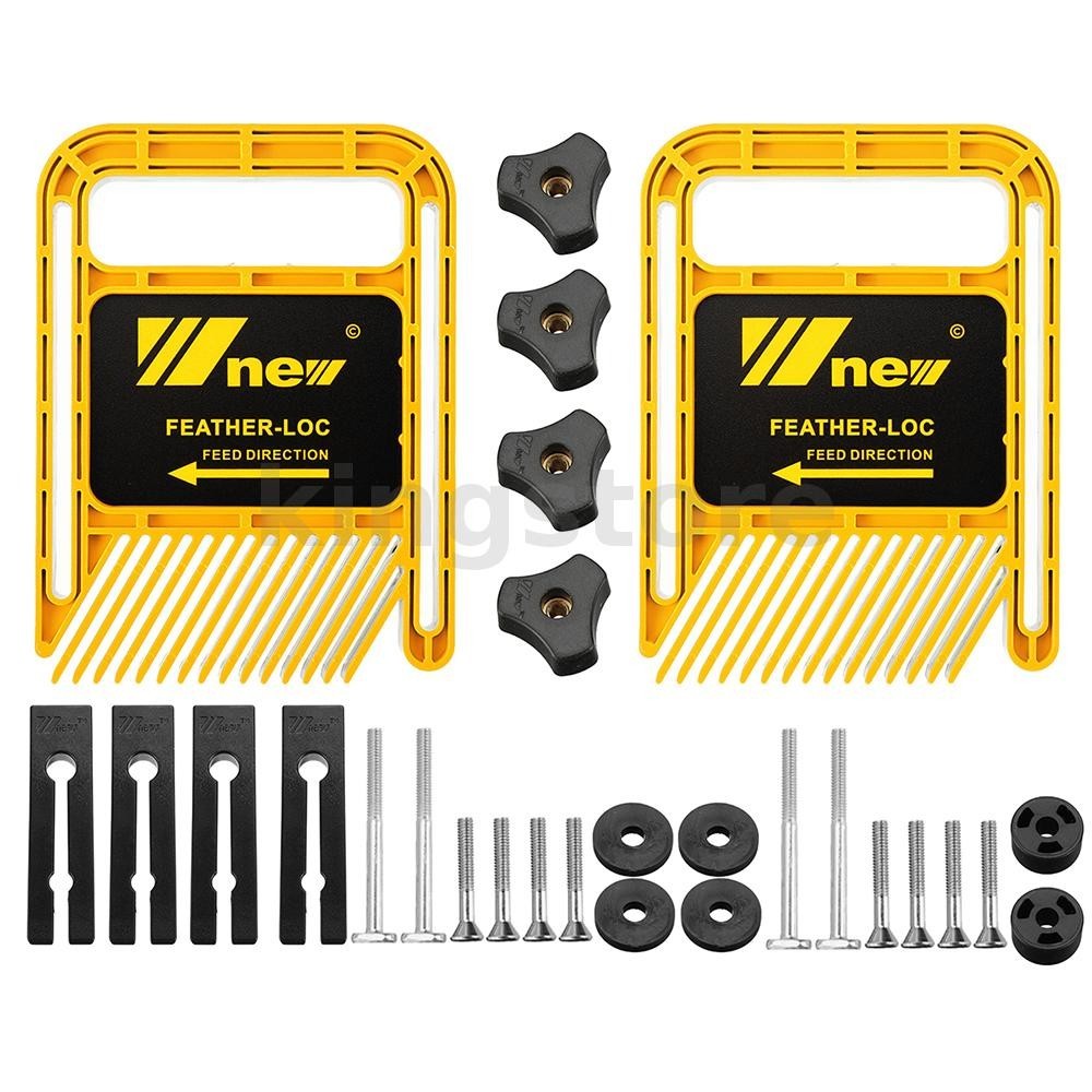 Wnew ยาว Double Feather Boards 160 มม.ปรับ Featherboards ความปลอดภัยสําหรับตารางเลื ่ อย Router ตารางเลื ่ อย T Slot Miter Track