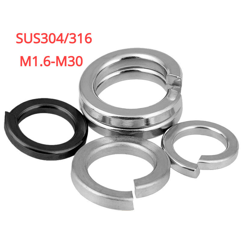 [YHM1] ขายส่ง:แหวนสปริง แหวนรอง กันคลาย สแตนเลส 304/316 M1.6-M30 / Spring Washer Stainless Steel SUS304/316 M1.6-M30