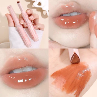 L-31🌟Gege Bear Mirror Gloss Jelly ลิปสติก ลิปกลอสเจลลี่ รูปหัวใจ ให้ความชุ่มชื้น กันน้ำ ติดทนนาน มีให้เลือก 6 สี