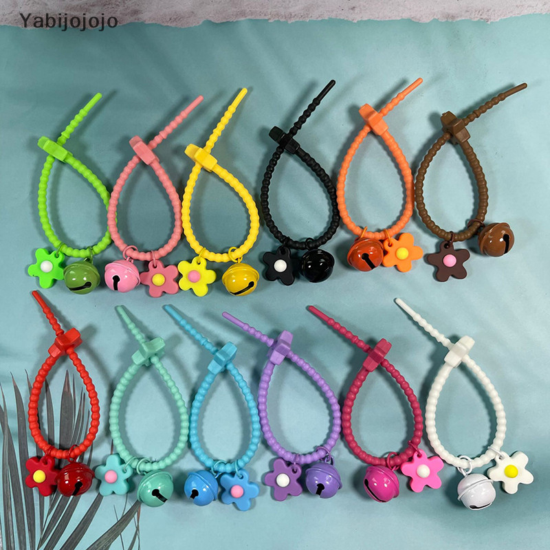 Yabijojojo Sweet Candy สีดอกไม้ Bell พวงกุญแจซิลิกาเจลดอกไม้พวงกุญแจสําหรับสาวกระเป๋าจี้กระเป๋าเป้สะพายหลังตกแต่งใหม่
