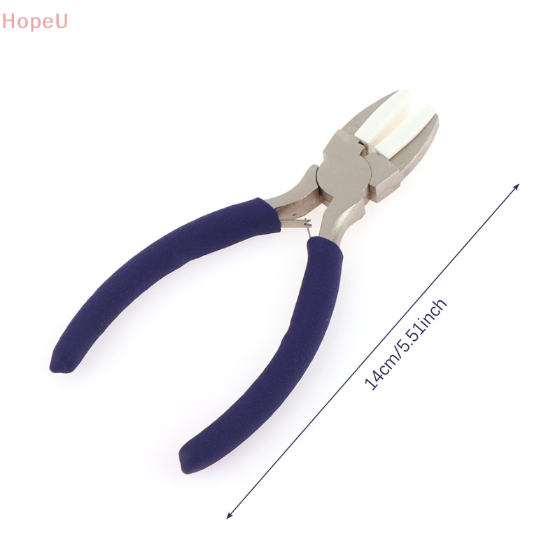 [HopeU] คีมกรามไนลอนเหล็กคาร์บอน Craft Plat คีมจมูก DIY เครื่องมือสําหรับประดับด้วยลูกปัด Looping Shaping ลวดเครื่องประดับทําเครื่องมือ
