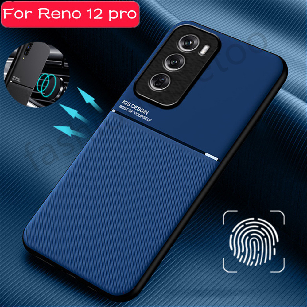 สําหรับoppo Reno 12 pro 12pro 12 F 12F 1 2 Reno12 pro Reno12pro Reno12 F Reno12Fรถยึดผู้ถือMatteเคสโทรศัพท์TPUซิลิโคนกันชนกันกระแทกปกหลัง
