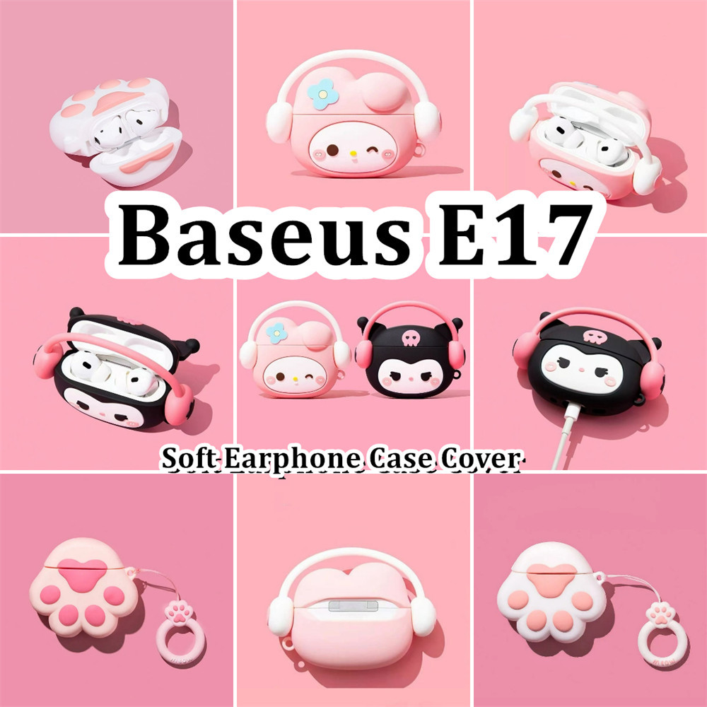 ขายร้อน สําหรับ Baseus E17 กรณีน่ารักอะนิเมะการ์ตูนซิลิโคนอ่อนนุ่มหูฟังกรณีปลอกฝาครอบ