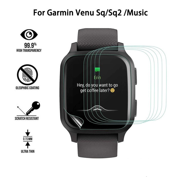 Anti-scratch HD TPU Hydrogel ป้องกันหน้าจอสําหรับ Garmin Venu SQ Sq2 เพลง