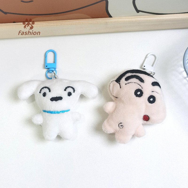 [แฟชั่น] ตุ๊กตาตุ๊กตาพวงกุญแจจี้การ์ตูนสุนัขสีขาวตุ๊กตา ตุ๊กตา กุญแจแหวนกระเป๋าอุปกรณ์เสริมสาวของขวัญของเล่นเด็ก {ไทย}