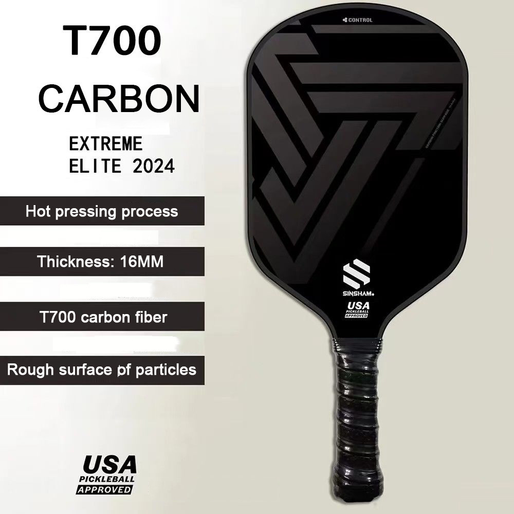 Original SINSHAM T70-1 USAPA Pickleball Paddle T700 คาร์บอนไฟเบอร์ Pickleball Racket 16 มม.Frosted Surface Picking Fiber Hot Pressing Integrated Forming Ultra Light