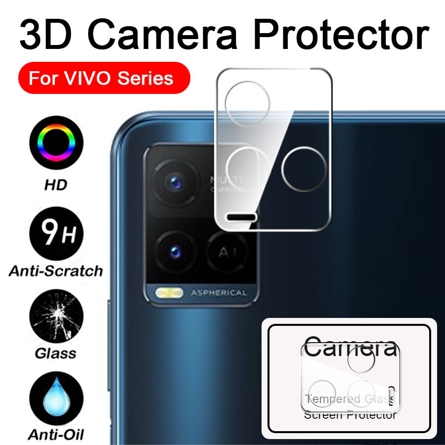 คลุมทั้งหมดกระจกนิรภัยกล้องเลนส์ป้องกันสําหรับvivo V27 V27e Y36 Y78 Y02 Y02S Y16 Y21 Y12S Y12T Y33S Y33T X6 Proป้องกันฟิล์มด้านหลังป้องกันหน้าจอ