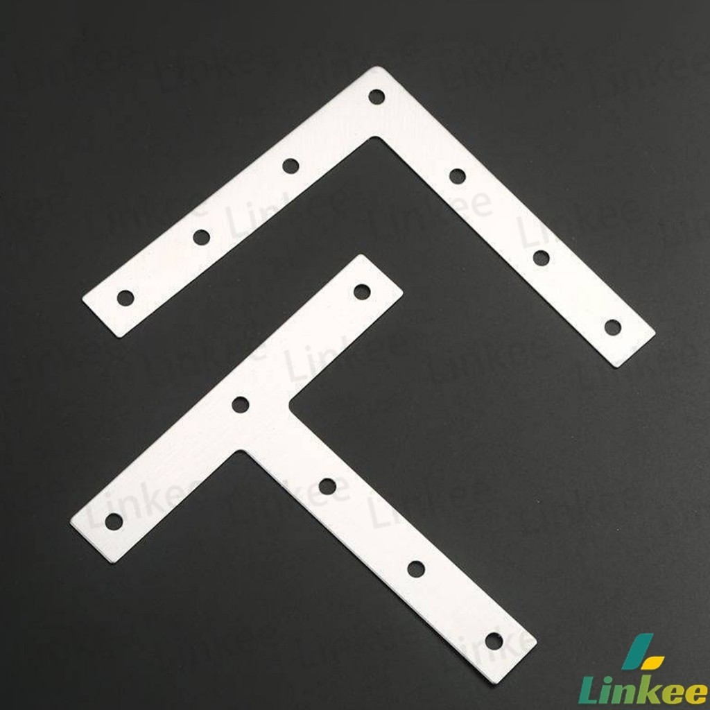 Linkee 1 ชิ้น เหล็กฉากยึดปานประตู ฉากเข้ามุม เจาะรู ตัว L ตัว T ขนาด ขนาดต่างๆ Bracket Support Brace