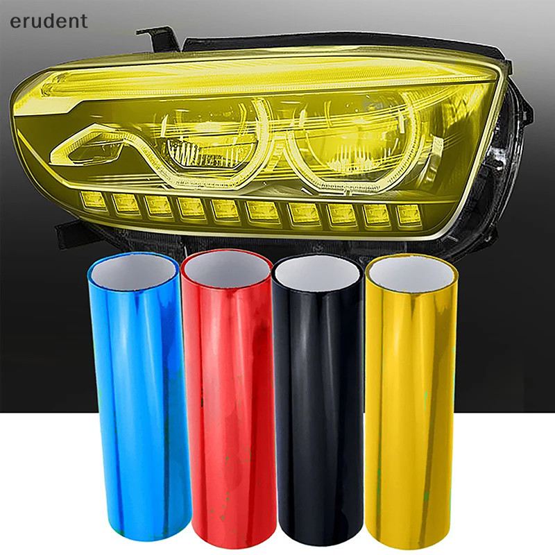 Erudent ไฟหน้าฟิล์มป้องกันสติกเกอร์ฟิล์มไวนิลไฟหน้าอัตโนมัติไฟท้ายฟิล์มสีไวนิลแผ่นสติกเกอร์ Universal Multicolor ใหม่