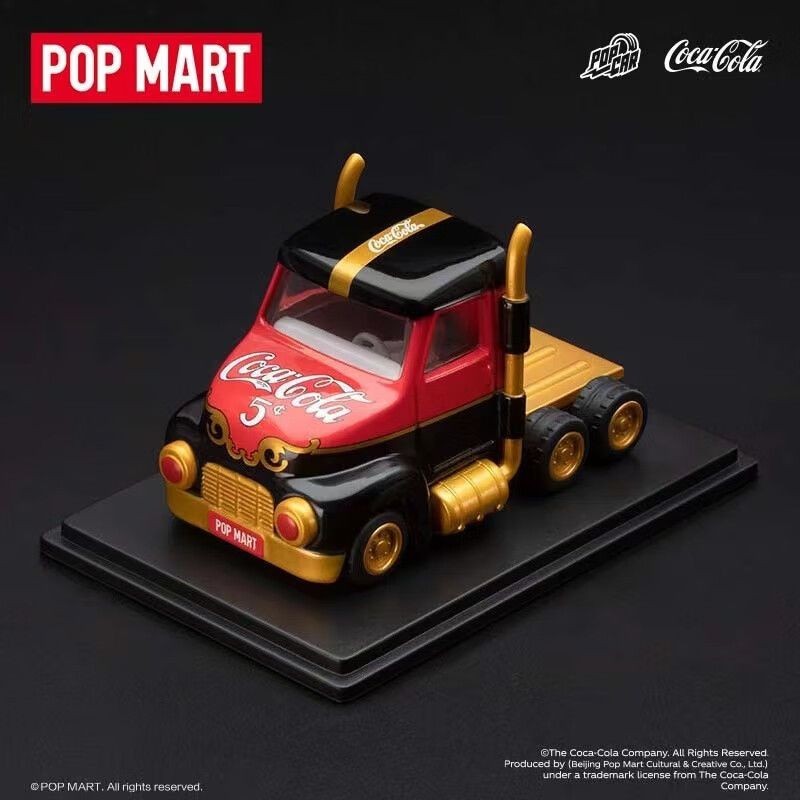 ของแท้ POPCAR POPCAR Coca-Cola Tribute ซีรีส์คลาสสิกกล่องปริศนาโมเดลรถโลหะผสมเครื่องประดับของเล่น