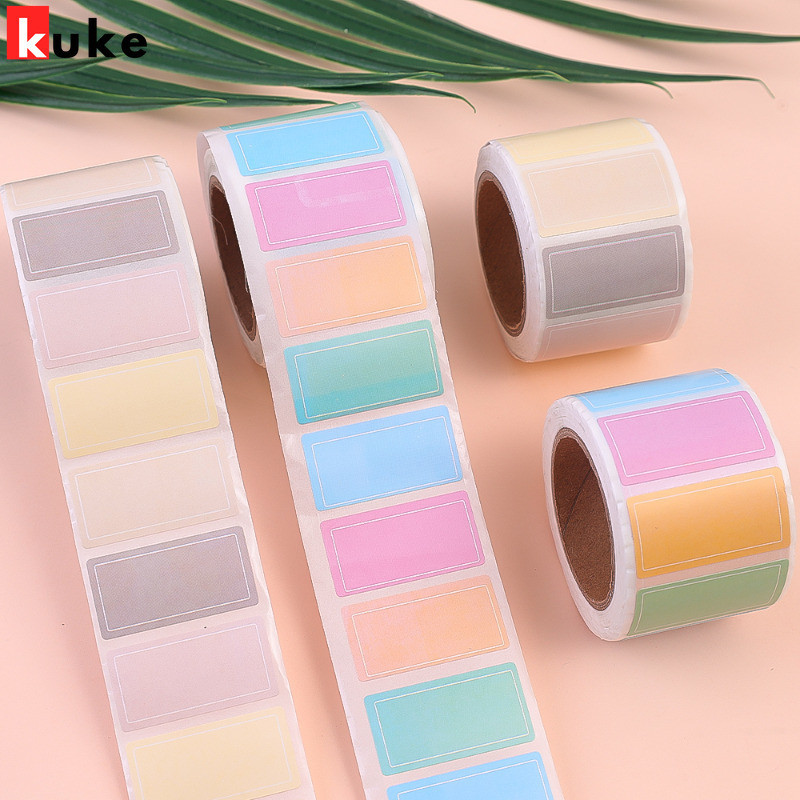 500 ชิ้น/เล่มสติกเกอร์ฉลากสีสันสดใส-สําหรับ Home Office Marking-กันน้ํา, Self-Adhesive - Index Tab สติกเกอร์ - Loose-Leaf Notes Tab - DIY Handwriten Classfication Label