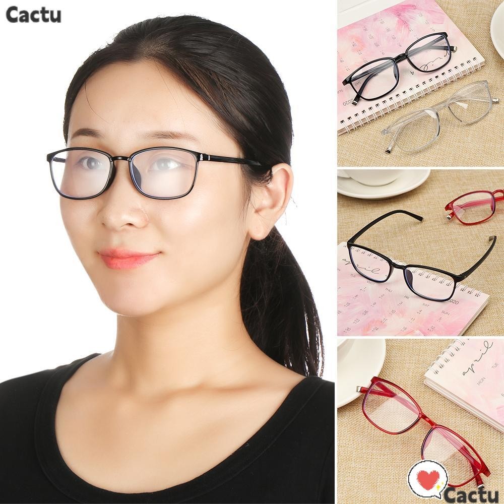 Cactu แว่นตาอ่านหนังสือกรอบเรซิ่นป้องกันแสงสีฟ้า + 1.0~+4.0 ความละเอียดสูงหลากสี