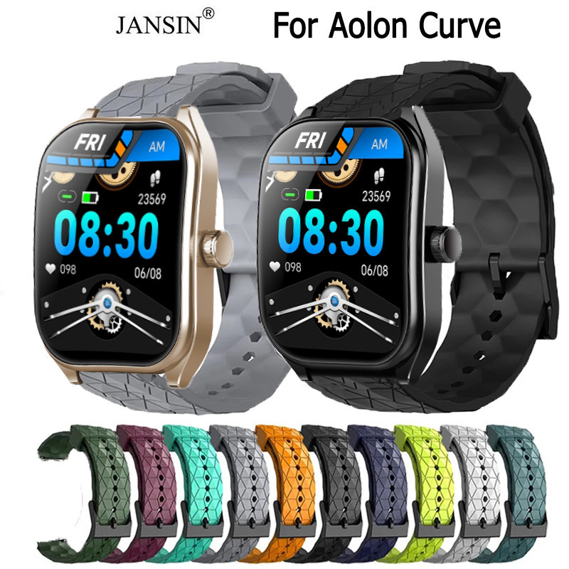 Aolon Curve สายซิลิโคนรูปแบบฟุตบอลสร ้ อยข ้ อมือกีฬาสําหรับ Aolon สมาร ์ ทนาฬิกาสายซิลิโคน