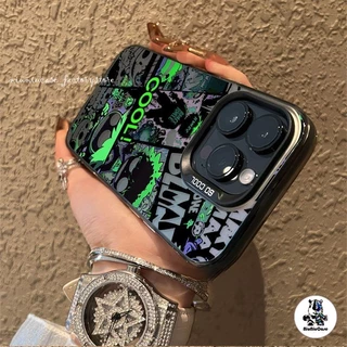 เคสไอโฟน11 Cool รูปแบบภาพประกอบ เคสโทรศัพท์มือถือ For iPhone 11 12 13 14 15 Pro Max X 7Plus เคส เคซิลิโคนุ่มสสีเงินเคส