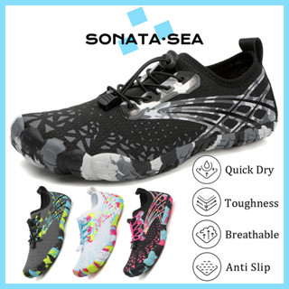 รองเท้าเดินป่าตั้งแคมป์กลางแจ้งชายหาดรองเท้าน้ําแห้งเร็วสระว…