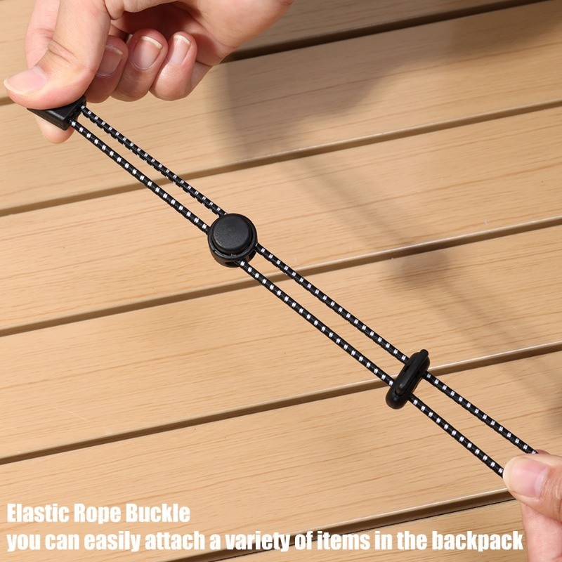เชือกยางยืดแบบปรับได้ 2/5 ชิ้น - กระเป๋าเป้สะพายหลังปีนเขาที่วางไม้เท้า - เดินป่ากลางแจ้งเดินป่าเสาแก้ไขผูก - รูปที่ 4