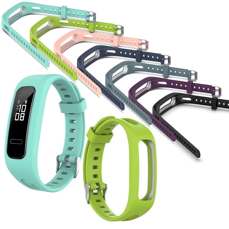 สายนาฬิกาซิลิโคนสําหรับ Huawei Band 4e 3e Honor Band 4 Running Adjustable Bracelet สายรัดข้อมือสมาร์