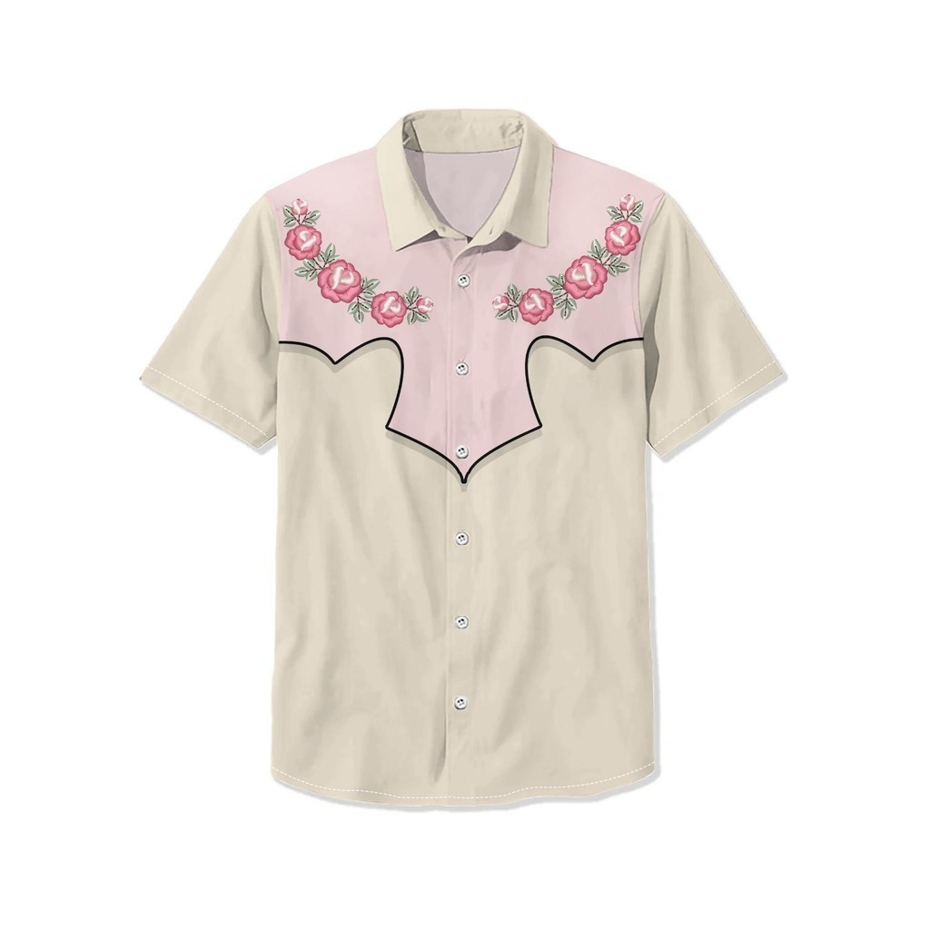 ตะวันตกคาวบอยเสื้อสําหรับชายวินเทจแขนสั้นเสื้อท็อปส์ชาติพันธุ์เสื้อสัตว์แมว3งพิมพ์ลําลองผ้าผู้ชาย3เอ็กแอล