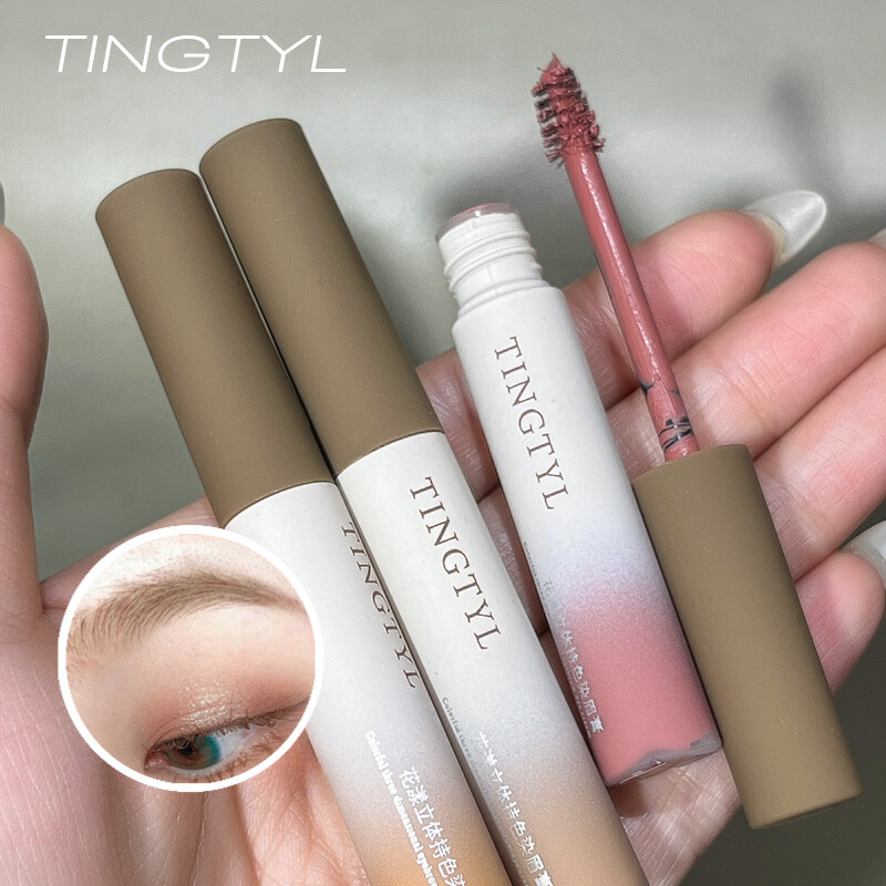 TINGTYL ครีมเขียนคิ้ว สีอ่อนๆ สีธรรมชาติ ติดทนนาน สีน้ำตาลเทา ครีมเขียนคิ้ว