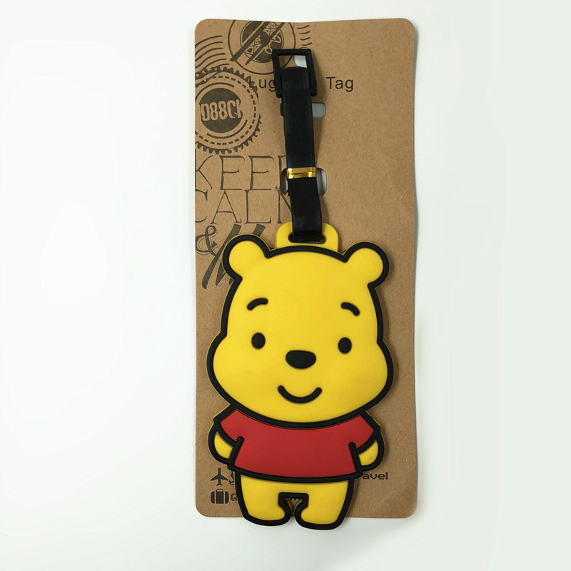 1pcs Creative Strawberry Bear Loopy แท็กกระเป๋าเดินทางแขวน Boarding แขวนแท็กแหวนตรวจสอบในรถเข็นกล่องป้ายแขวนแท็ก