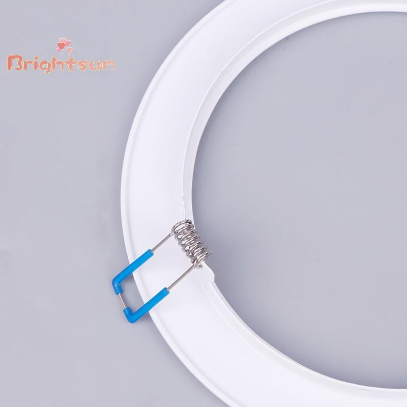 Brightsun LED Downlight Spotlight วงเล็บขาตั้งอะแดปเตอร์โคมไฟ Shade แหวนรูขยายสีขาวกรอบด้านนอกตัด Remedial วงกลมใหม่
