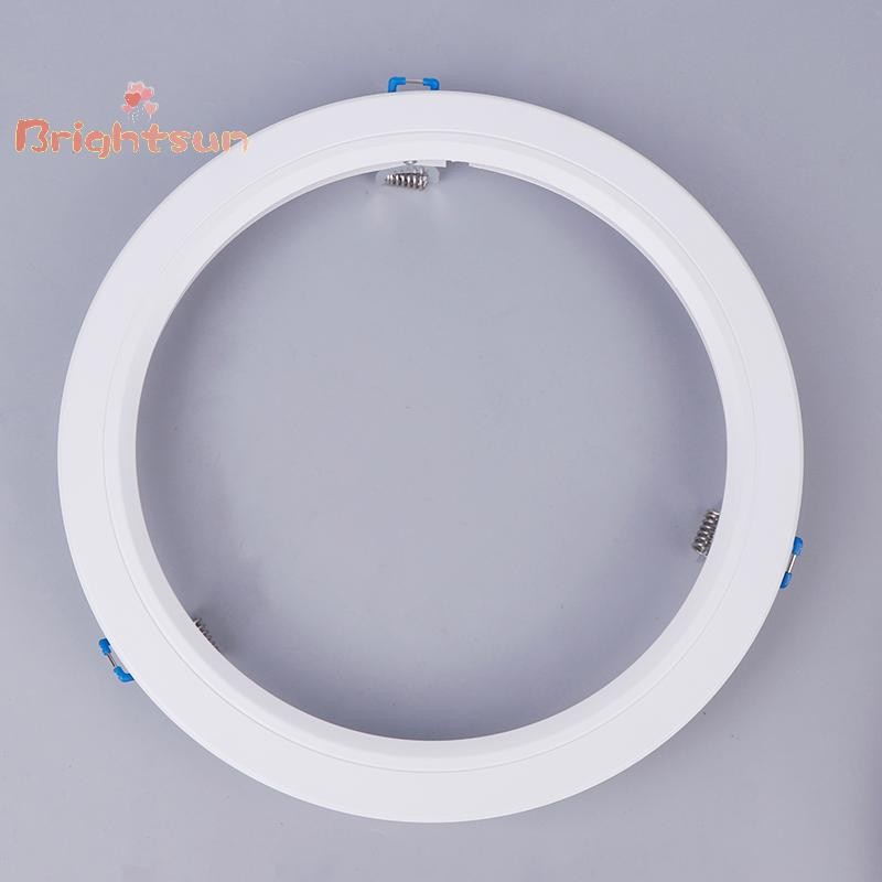 Brightsun LED Downlight Spotlight วงเล็บขาตั้งอะแดปเตอร์โคมไฟ Shade แหวนรูขยายสีขาวกรอบด้านนอกตัด Remedial วงกลมใหม่