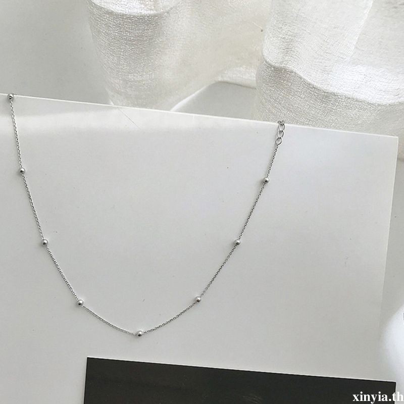 สร้อยคอหัวใจสาวลูกปัดขนาดเล็ก Collarbone Chain Simple Short Chokerxinyia.th