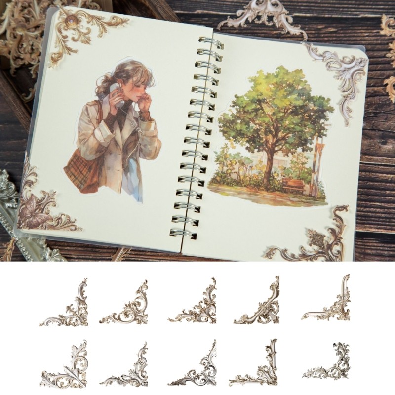 Stat ตกแต่งมุมสติกเกอร์สําหรับ Scrapbooking อัลบั้มภาพ Journal เคสโทรศัพท์