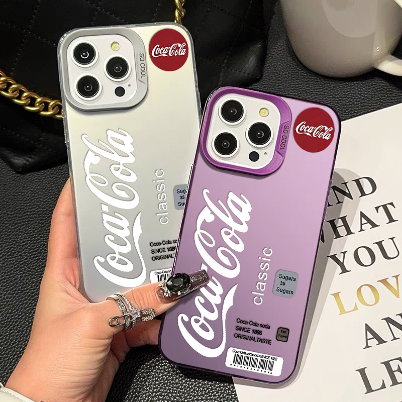 เคสไอโฟน รุ่นใหม่ Coca Cola โค้ก เคสป้องกันการชนกันคู่รักสำหรับiPhone11promax 15plus 16 14 13 12mini XR/XSMax 7 8 SE2020