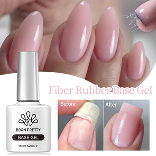 Born Pretty Fiber ฐานยางเจลซ่อมเล็บสําหรับเล็บหัก UV Gel Extension กึ่งถาวร Varish ไฟเบอร์กลาสเล็บเล็บ