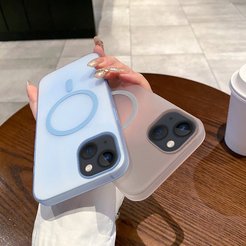 สีทึบโปร่งใสบางเฉียบ Anti Drop แม่เหล็กดูดขนาดใหญ่รูเคสโทรศัพท์เหมาะสําหรับ IPhone 16E 11 12 13 14 15 16 PRO MAX X XR 7 8 Plus - รูปที่ 3