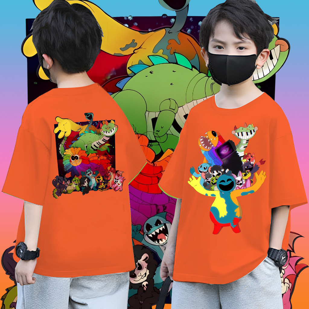 เสื้อยืดเด็ก 8 สี พิมพ์น่ารัก poppy playtime chapter 4 เสื้อยืดคอตตอน kids t-shirt 100-150cmS-5XL