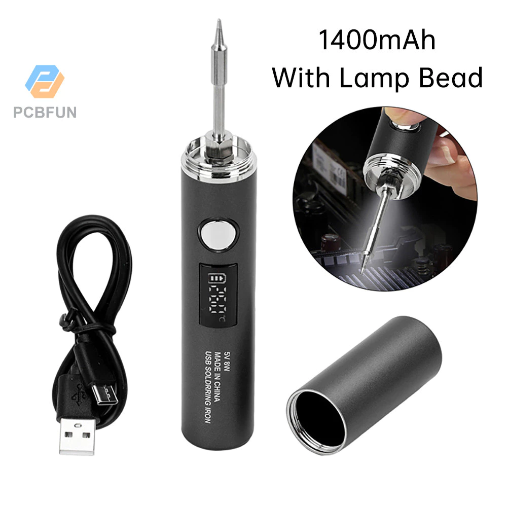 Pcbfun หัวแร้ง USB รุ่นปลั๊กอินอินเทอร์เฟซ TYPE-C พร้อมการขยายอุณหภูมิสามระดับ