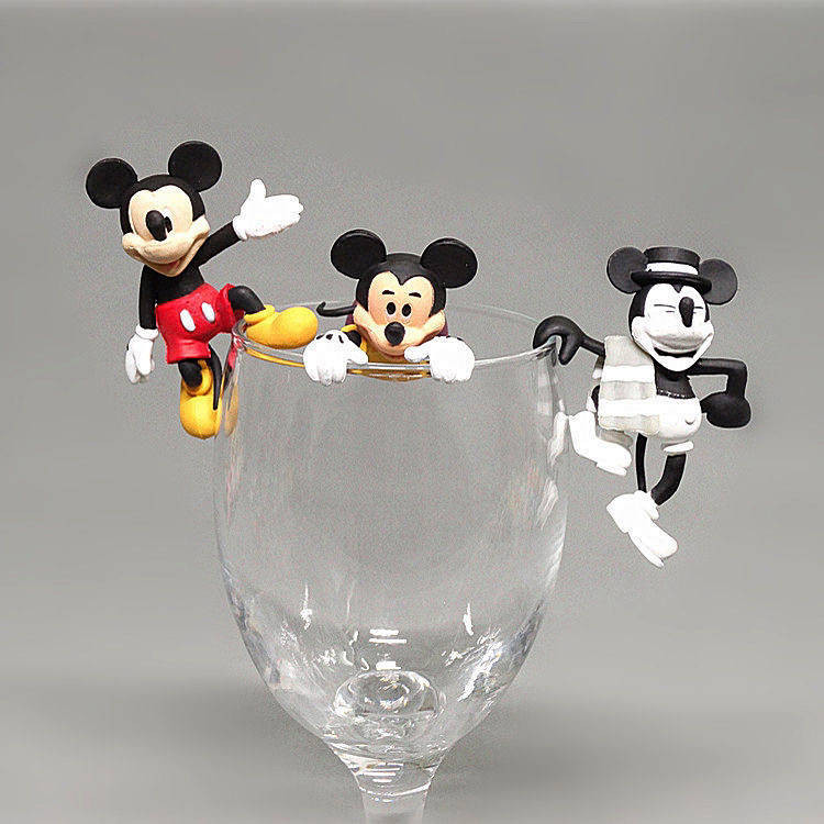 Cartoon Series Mickey Mouse Cup Yuzi Doll 3 Tea Friends Cup Decoration Doll SnoR