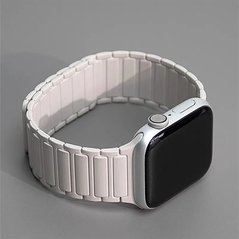 สายรัดซิลิโคนแม่เหล็กกันน้ำเข้ากันได้กับ iwatch band Ultra 2 49 มม. 46 มม. 42 มม. 44 มม. 45 มม. 41 มม. 38 มม. 40 มม.