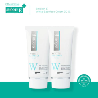 [แพ็ค 2] Smooth E White Babyface Cream 30 G. ครีม ผิวขาว เนียนใส สูตรสำหรับผิวอ่อนโยน MelaWhite Switzerland สมูทอี
