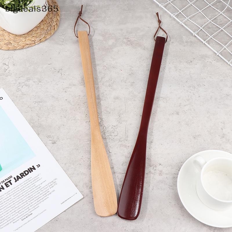 [bigdeals365] 40 ซม. มืออาชีพไม้รองเท้าฮอร์นช้อนรูปร่าง Shoehorn - เครื่องมือบ้านหุ้นใหม่
