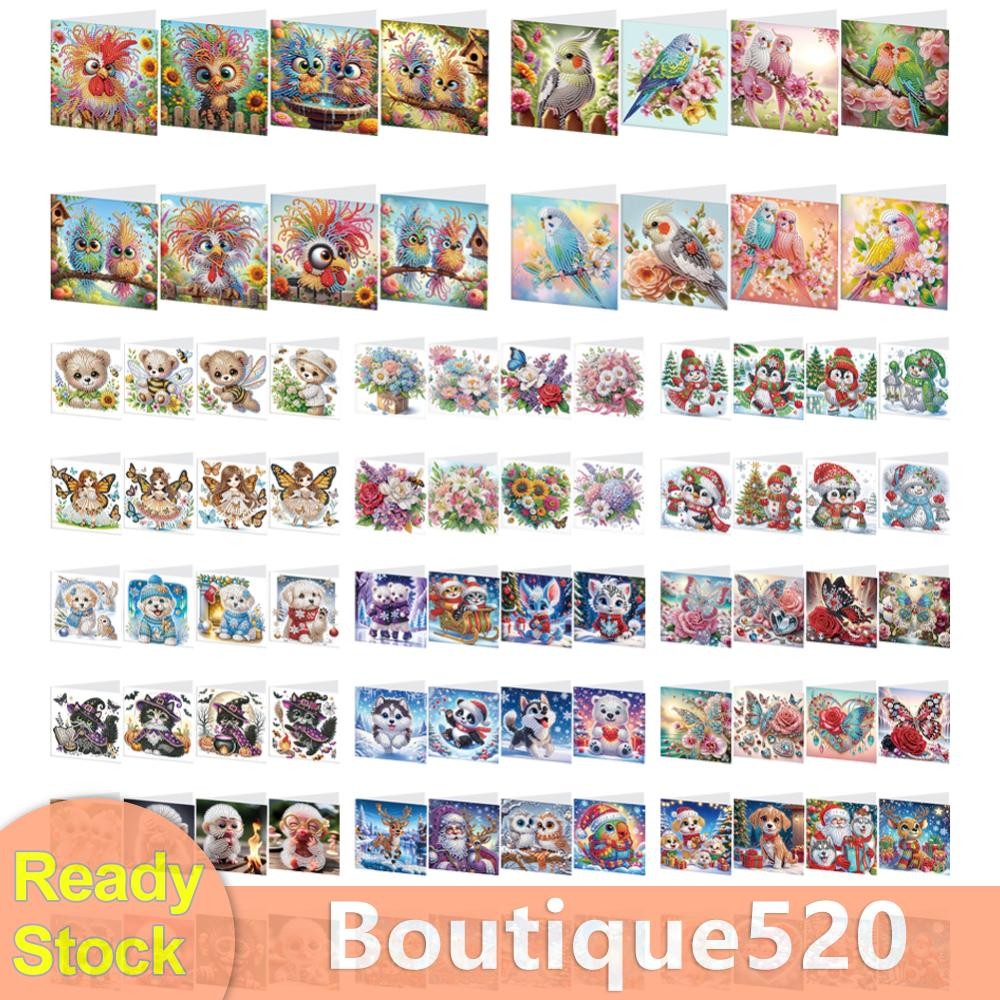 8 ชิ้น Bear Fairy Diamond Handmade Card เพชรทุกวัน Wish Card สําหรับผู้ใหญ่เด็ก UK [boutique520.th]