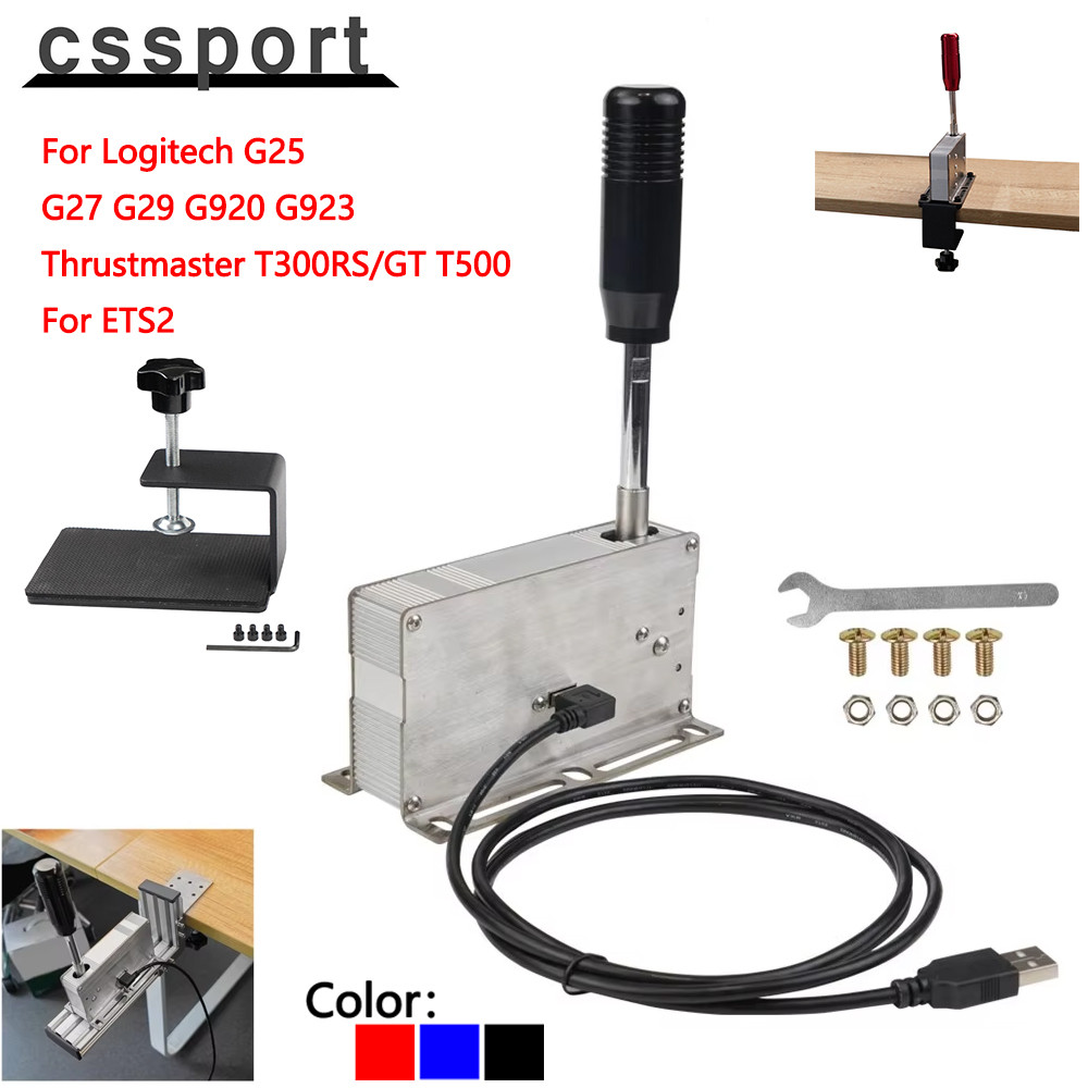 PC USB Racing เกมลําดับ Shifter H เกียร์ Shift SIM สําหรับ ETS2 สําหรับ Logitech G25 G27 G29 G920 G923 สําหรับ Thrustmaster T300RS/GT T500