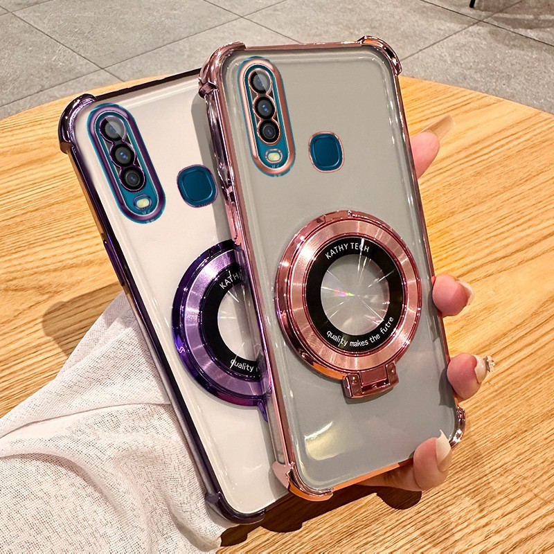 กรณีโปร่งใสสําหรับ VIVO 1916 1901 1902 1904 1940 1906 V1902 V1901A V1901T V1901 V1928A พร้อม Glitter